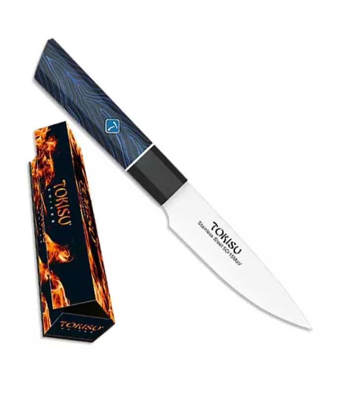 Cuchillo cocina PETTY, mango G10 Damasco de Tokisu (22 cm.) ⚔️