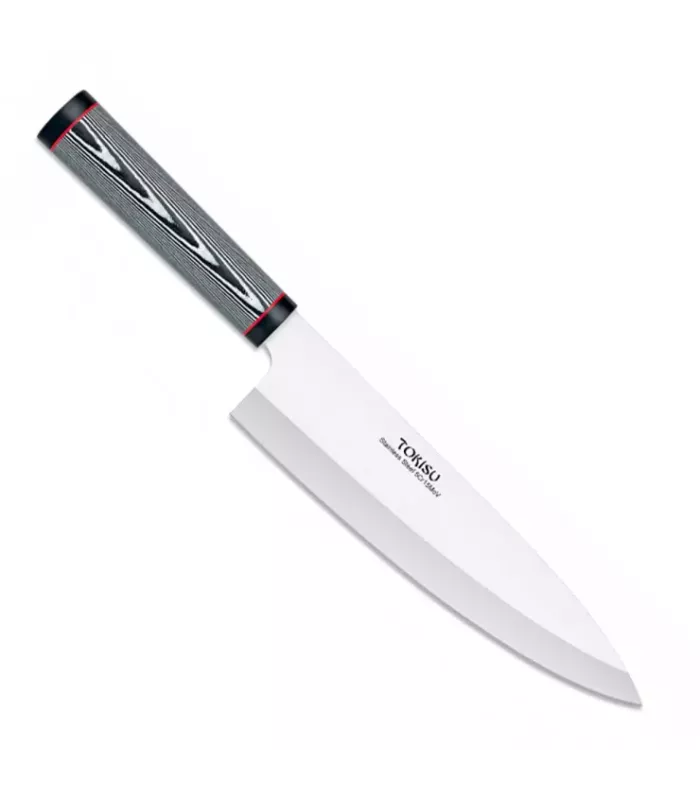 Küchenmesser GYUTO, Griff im Damastmuster von Tokisu (34 cm). ⚔️
