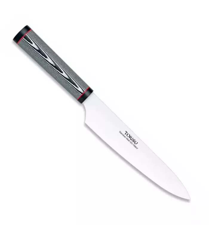 Küchenmesser GYUTO klein, Griff im Damastmuster von Tokisu (32 cm). ⚔️