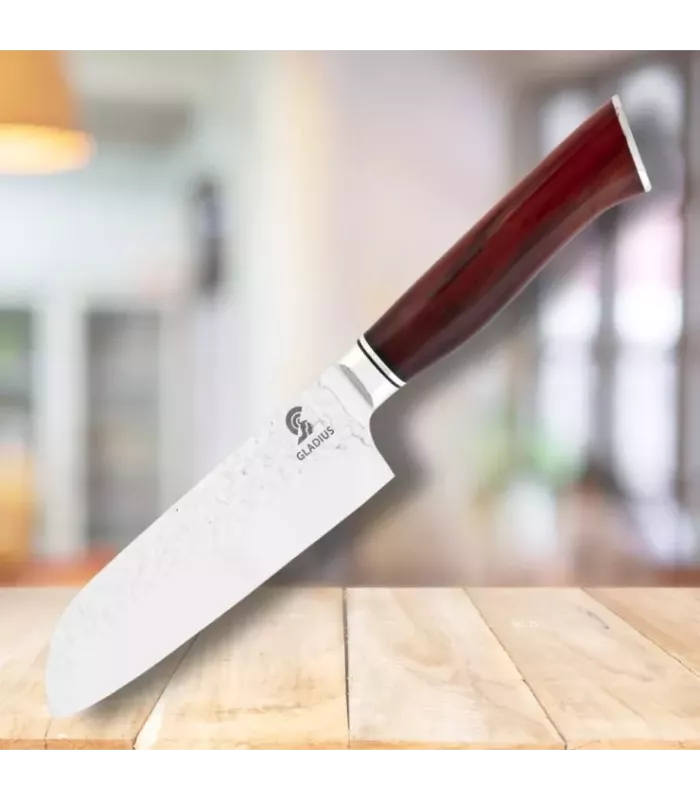 Japanisches Santoku-Messer Mango Sandelholz, Art Gladius ⚔️