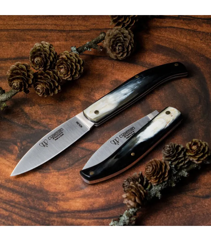 Pastora Pocket Knife with Handle made of Antler, Blade 9.5 cm. ⚔️