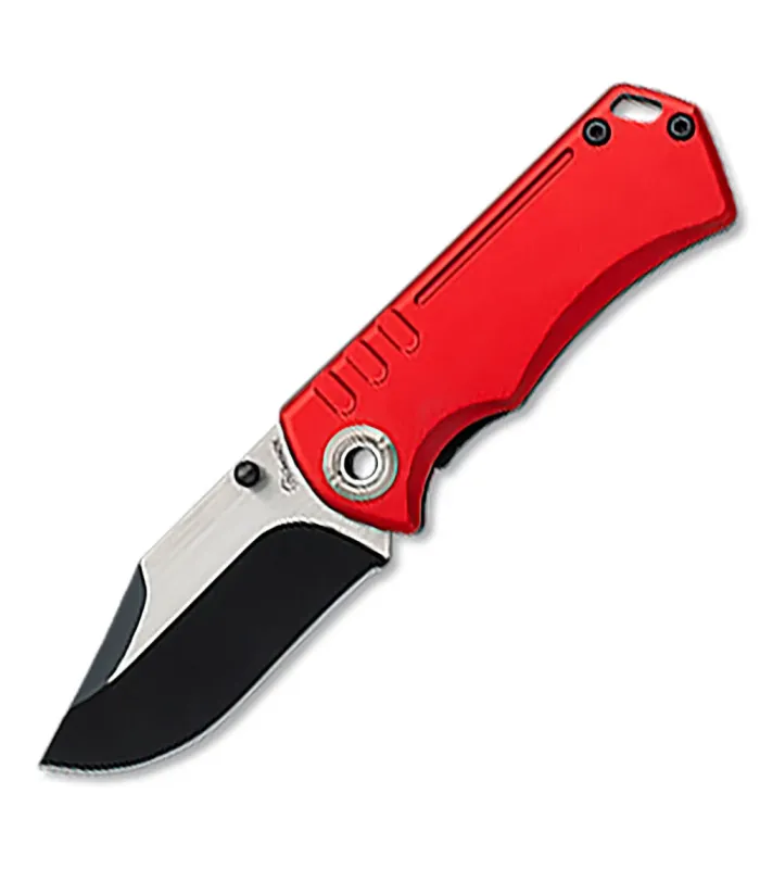 Navaja táctica roja marca Albainox con tornillería (13,7 cm.) ⚔️