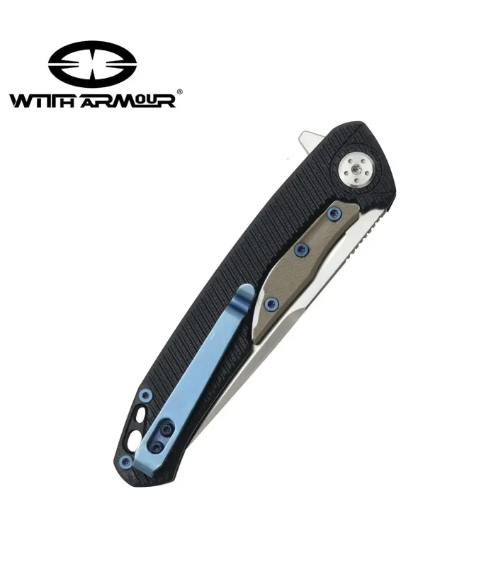 Pocket Flint taktisk kniv med rustfrit stålblad D2 ⚔️