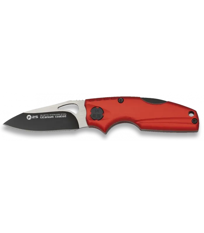 Taschenmesser EDC K25 rot, mit Clip ⚔️