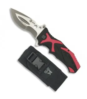 Taktisk kniv mærke K25 sort-rød (21,3 cm.) ⚔️