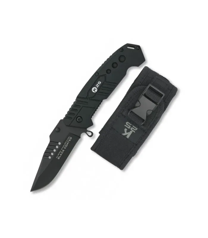 Coltello tattico K25 lama nera (20,5 cm.) ⚔️