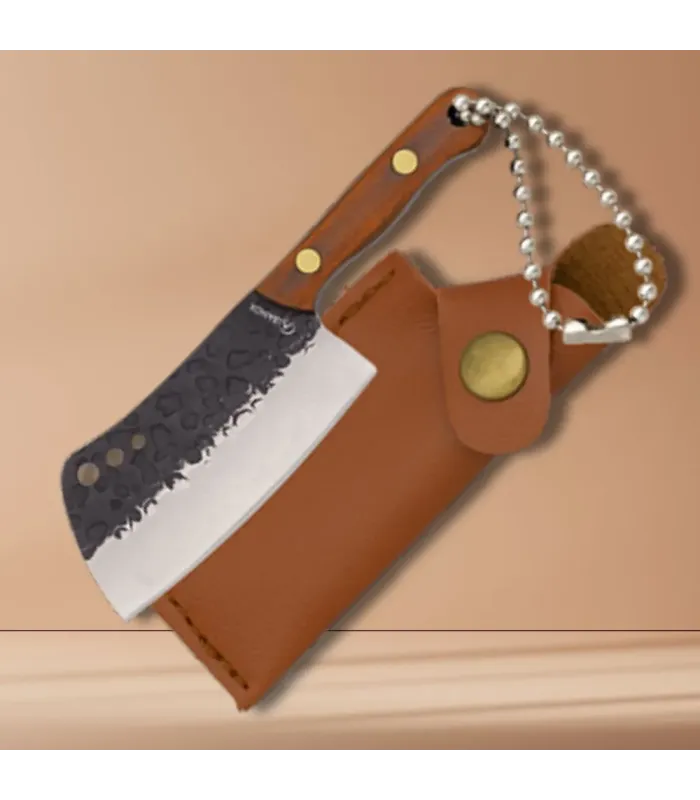 Canivete chaveiro com estojo e lâmina acabamento antique ⚔️