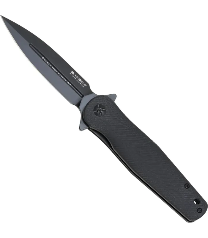 Black Field Double Action Messer, G10-Griff (9,5 cm) ⚔️