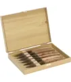 Set di 6 coltelli con manico in legno di zebrano in scatola (17 cm). ⚔️