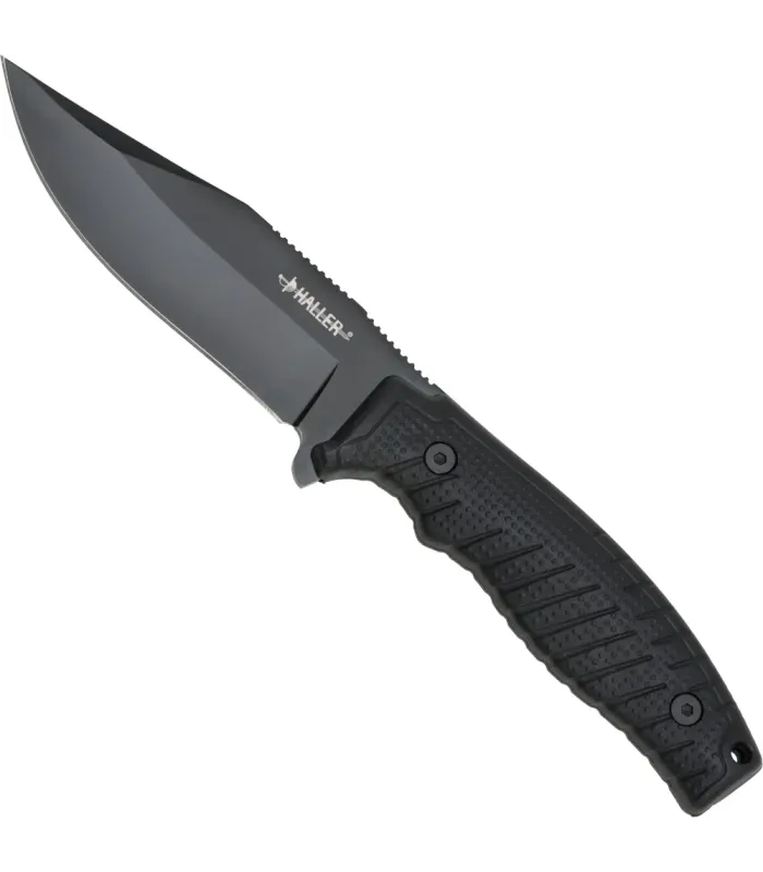 Buitenmes met geribbelde rug en ABS-hoesje (23,5 cm.) ⚔️
