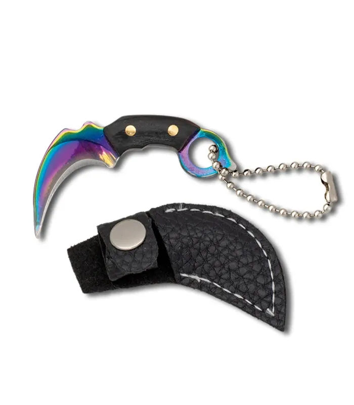 Mini kniv nøglering mærke Albainox model farverig (3 cm.) ⚔️