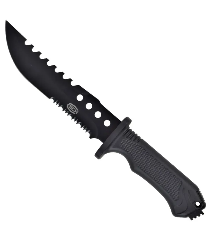 Cuchillo de caza SCK hoja acero inox. con sierra (31,5 cm.) ⚔️