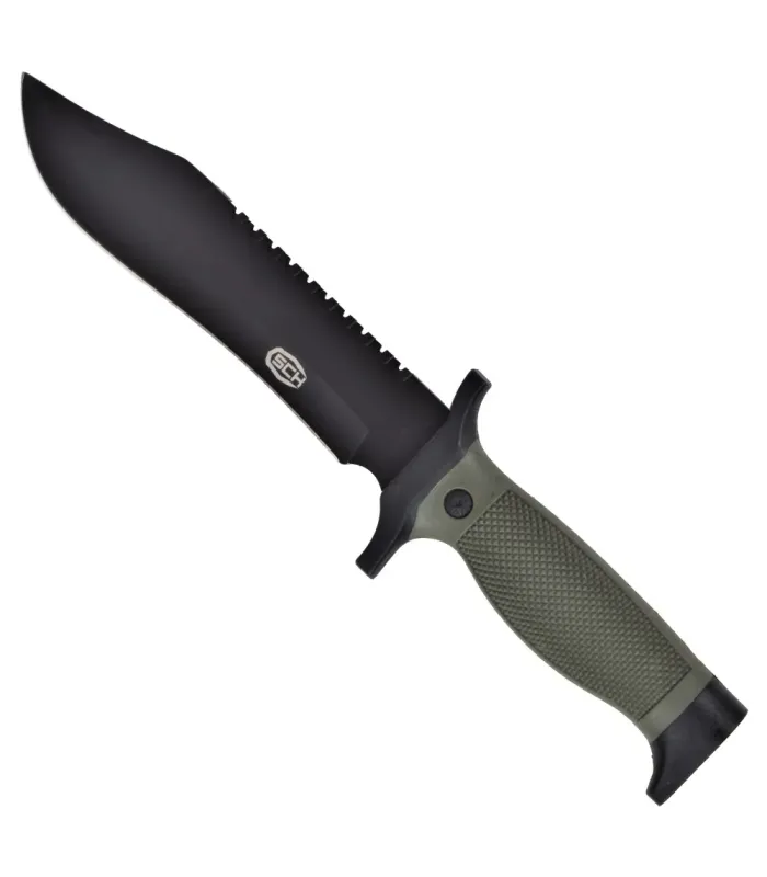 Faca de caça SCK lâmina de aço inox com serra (30,5 cm). ⚔️