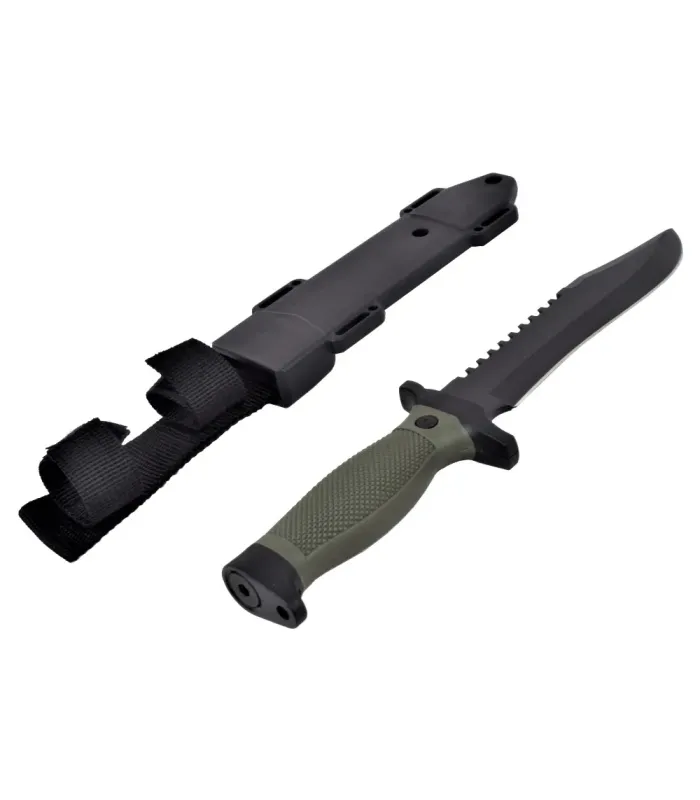 Couteau de chasse SCK lame en acier inoxydable avec scie (30,5 cm). ⚔️