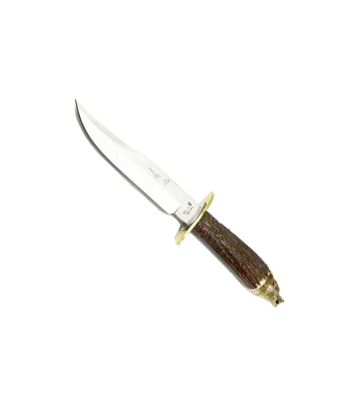 Muela Wolf messen, handvat van geweienhout ⚔️