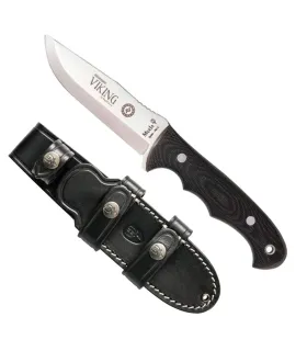 Cuchillo Muela Viking micarta funda cuero ⚔️