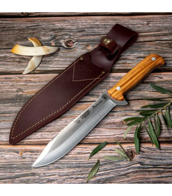 Jagdmesser Cudeman, Olive-Holzgriff ⚔️