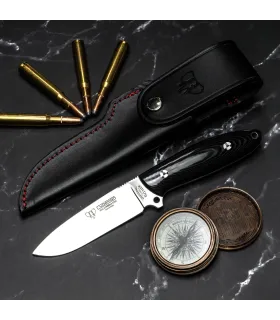 Jagtkniv Cudeman Suther, sort micarta skaft ⚔️