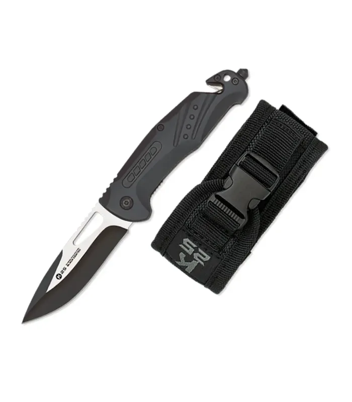 Canivete tático K25, alumínio preto ⚔️