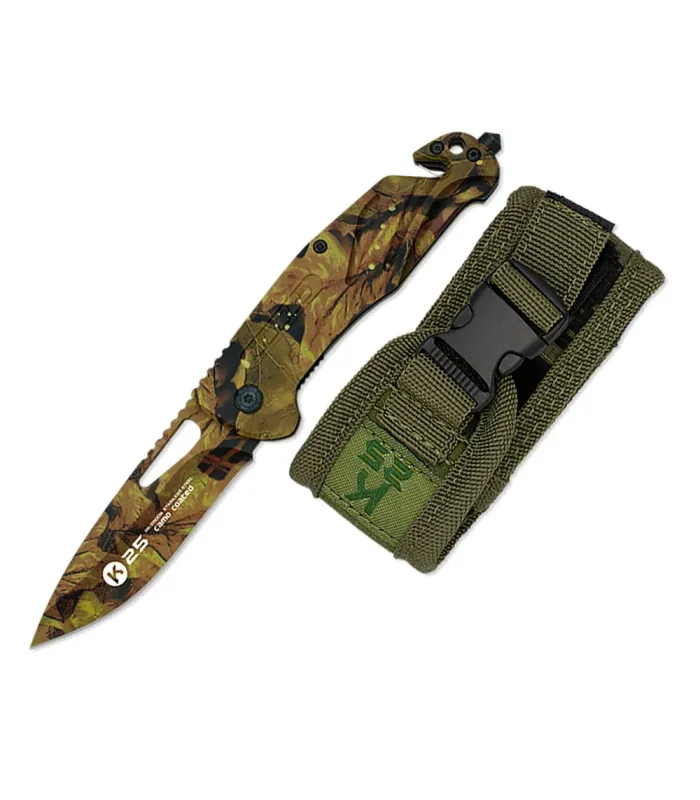 Coltello tattico K25, alluminio camo ⚔️