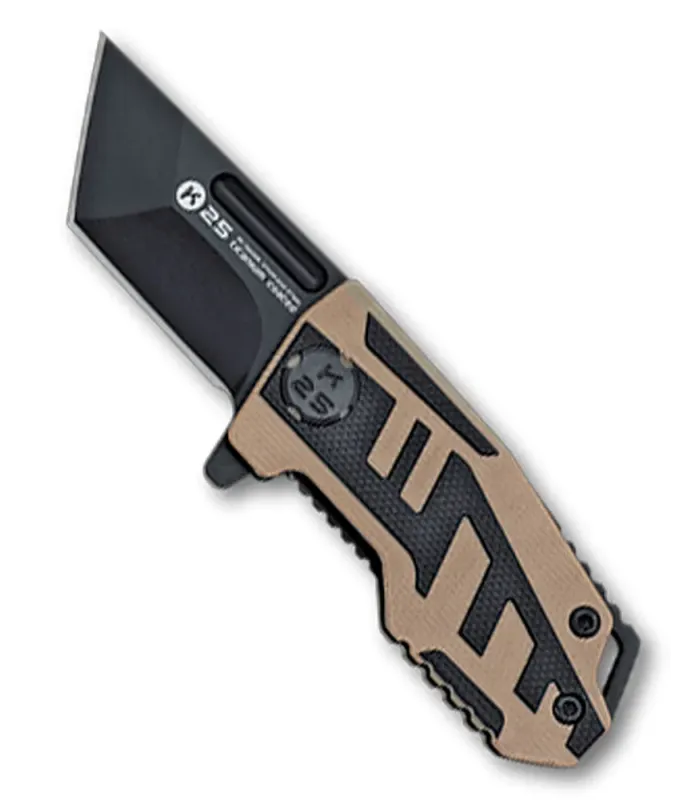 Canivete tático K25 cabo preto-coyote ⚔️