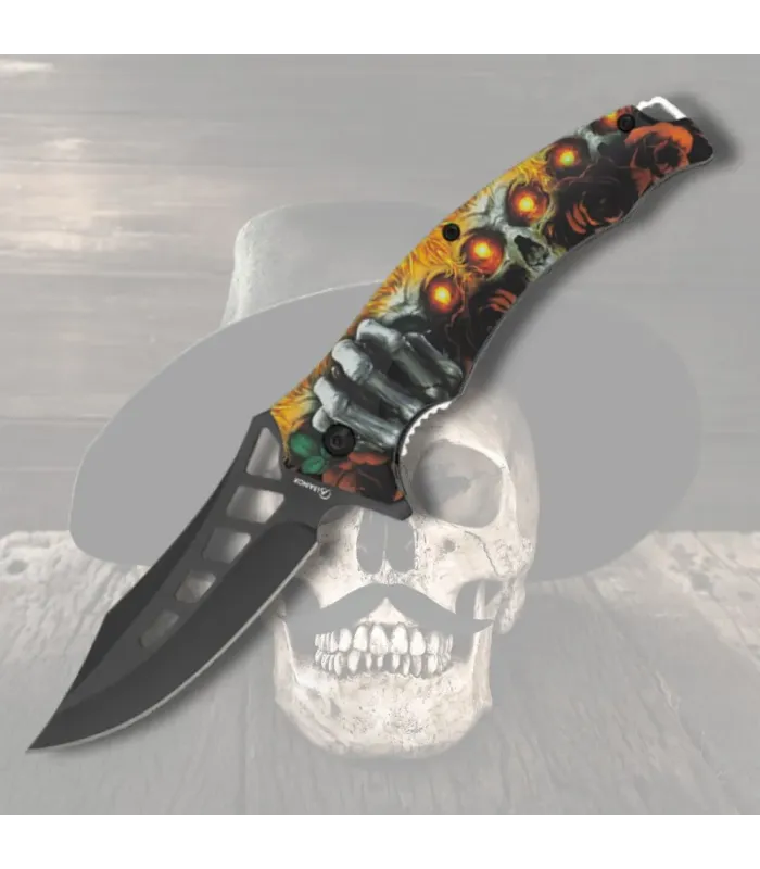Coltello Albainox design 3D modello Scheletri (20,1 cm.) ⚔️
