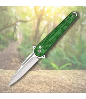 Alainox zakmes met groene aluminium handgreep (20,2 cm.9 ⚔️
