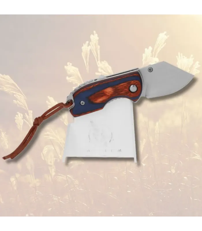 Bivoltet lille lommekniv med snor (11 cm.) ⚔️