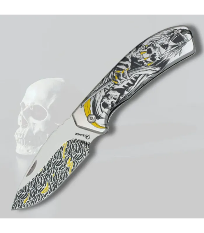 Couteau décoré Albainox modèle Faces of Death ⚔️