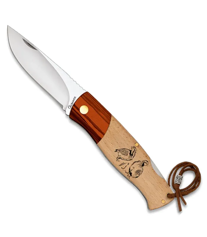 Canivete de campo Albainox com cabo de madeira e design de Perdizes ⚔️