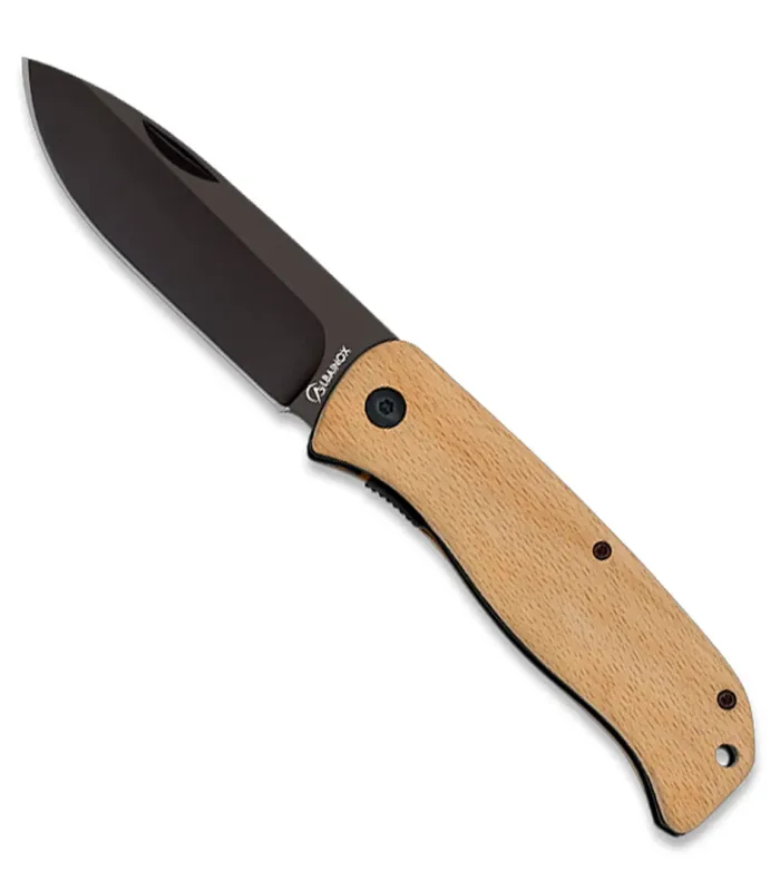 Navaja de campo Albainox hoja acero ennegrecido (8,5 cm.) ⚔️