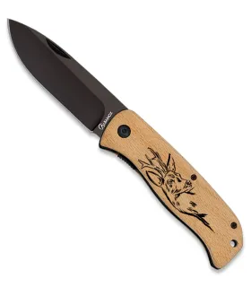 Feldmesser Albainox mit schwarzem Stahlblatt, Modell Hirsch (8,5 cm) ⚔️