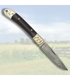 Canivete coleção Albainox lâmina Damasco 67 camadas (16,4 cm.) ⚔️