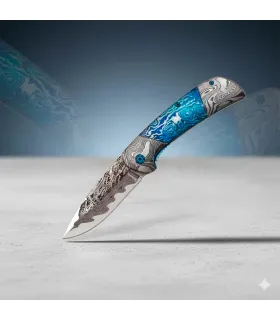 Albainox taktisk kniv, Damasco-design (20 cm.) ⚔️