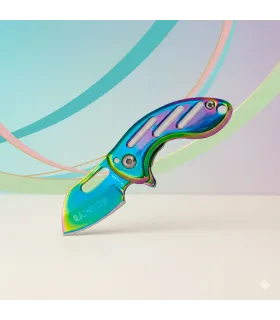 Mini zakmes Albainox model Rainbow, papegaaienbek (8,8 cm.) ⚔️