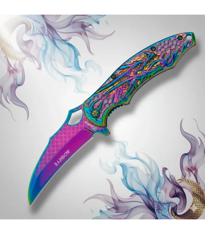 Navalha Albainox modelo Rainbow Dragão (21,4 cm.) ⚔️