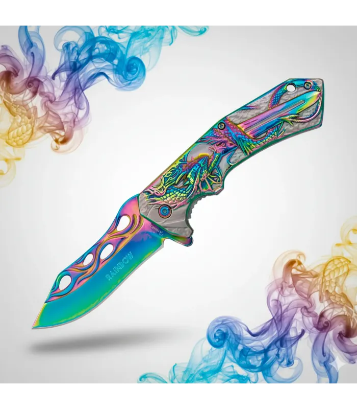 Coltello Albainox modello Rainbow Dragón (20,7 cm.) ⚔️