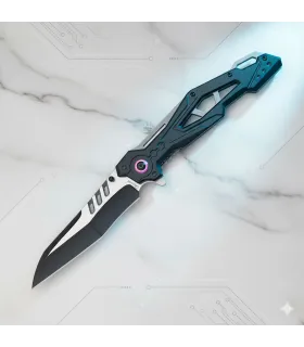 Albainox taktisk kniv med børstet sort finish (30 cm.) ⚔️