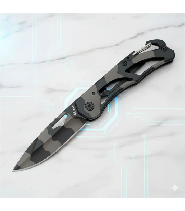 Canivete tático Albainox Camo Urbano com clipe (15,4 cm). ⚔️