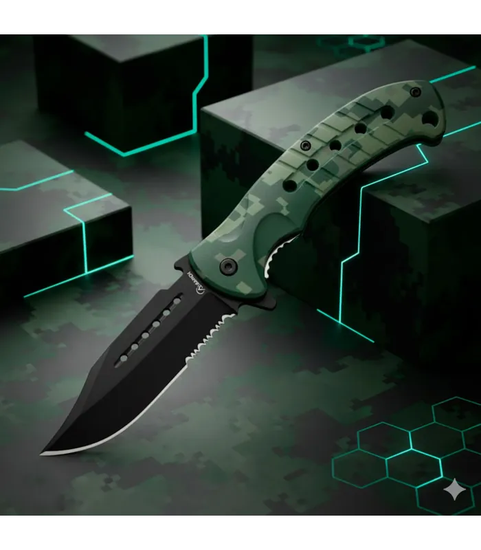 Albainox Camo pixel taktisk kniv (21,3 cm.) ⚔️