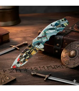 Couteau Albainox modèle Chevaliers Templaires (19,8 cm.) ⚔️
