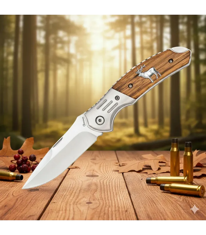 Navaja de caza Albainox modelo ciervo, hoja 8,5 cm. ⚔️