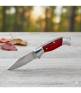 Mini Albainox-kniv med stålring, rød ⚔️