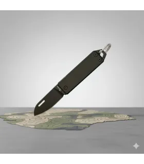 Albainox lommekniv nøglering, sort blad (4,3 cm.) ⚔️