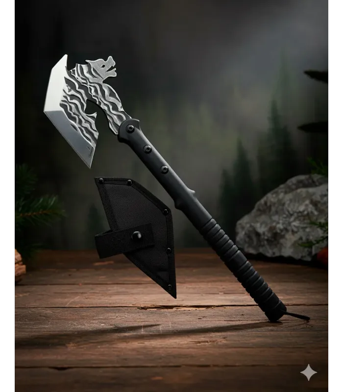 Albainox taktisk økse med dragehoved (50 cm.) ⚔️