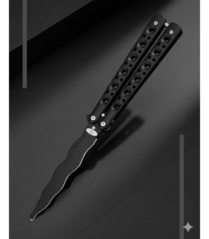 Schmetterlingsmesser Albainox flamigero schwarz (22,9 cm) ⚔️