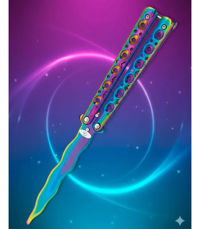 Navaja abanico traning Albainox flamígera rainbow (22,9 cm.) ⚔️