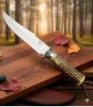 Faca de caça SCK com bainha, empunhadura de imitação de chifre (31 cm). ⚔️