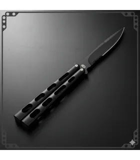 Vlindermes SCK mes met zwarte blad met zaag (22,8 cm.) ⚔️