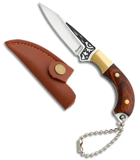 Mini sleutelhanger mes met merk Albainox stamina rood, met schede ⚔️